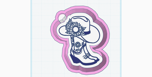 Cowgirl Boots and Hat Silicone Mold