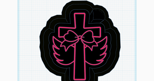 Bow Cross Wings Silicone Mold