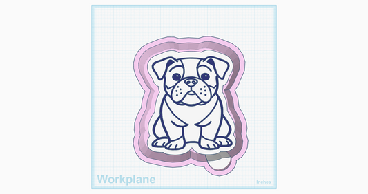 Bulldog Puppy Silicone Mold