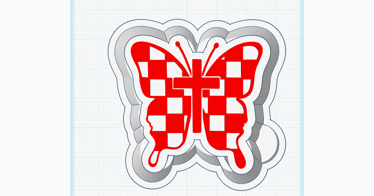 Butterfly Cross Silicone Mold