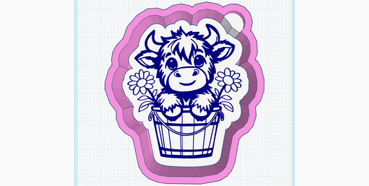 Calf in a Bucket Silicone Mold