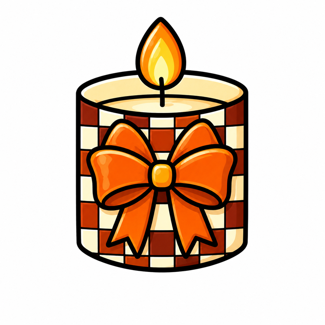 Checker Candle Silicone Mold