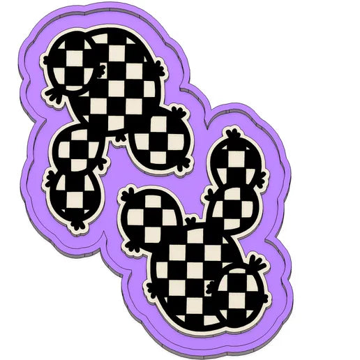 Checkered Cactus Silicone Mold