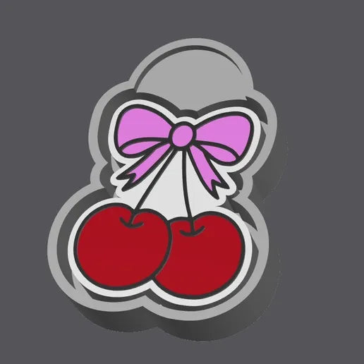 Cherries with Bow Silicone Mold