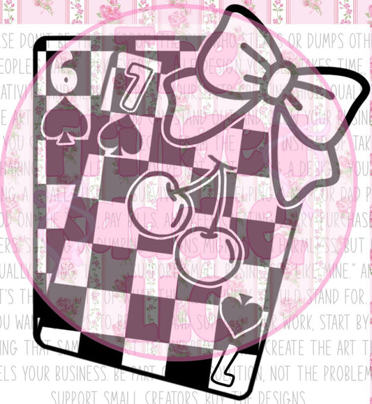 Checkered 6 7 Cards Silicone Mold