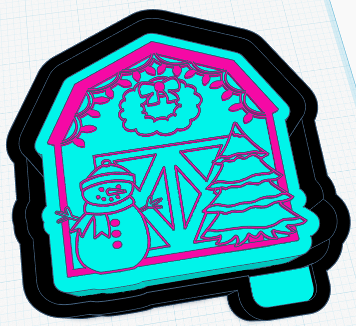 Winter Barn Silicone Mold