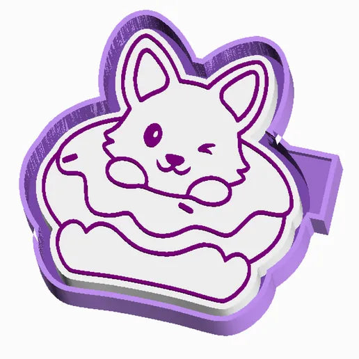 Dog in Donut Silicone Mold