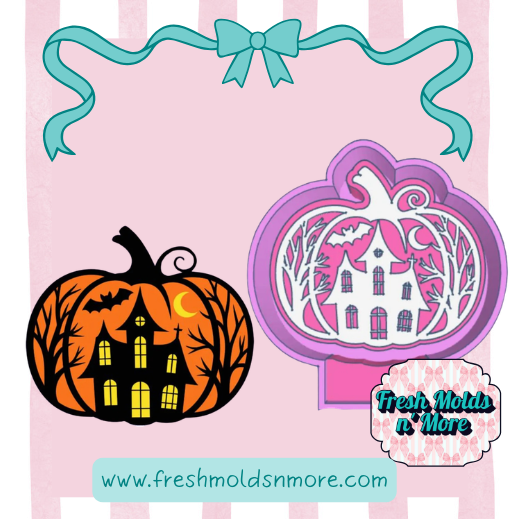 Haunted House Pumpkin Silicine Mold