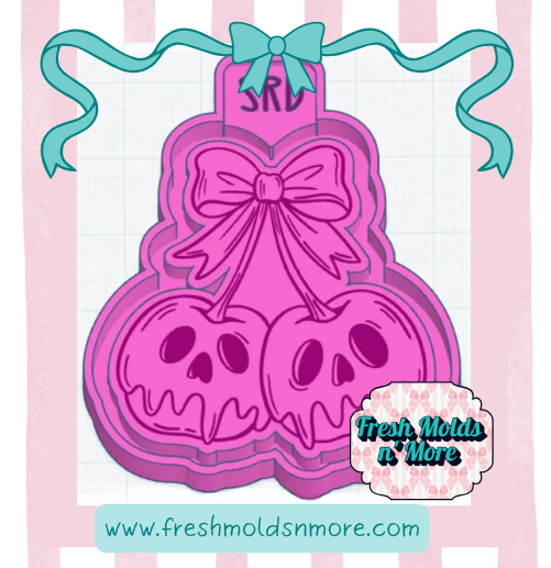 Spooky Skelly Cherries Silicone Mold