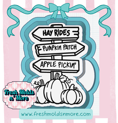 Fall Direction Sign Freshie Mold