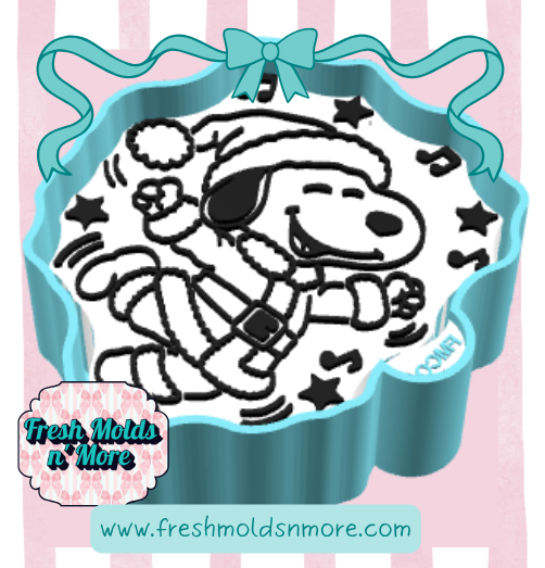 Dancing Christmas Pup Freshie Mold