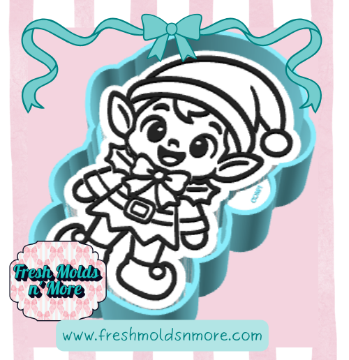 Christmas Cutie Elf Freshie Mold