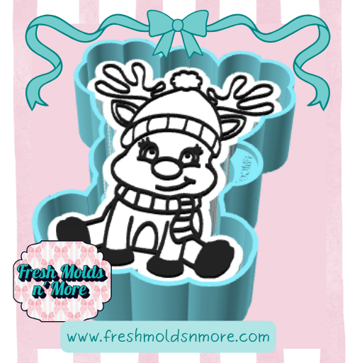 Christmas Reinder Smirky Freshie Mold