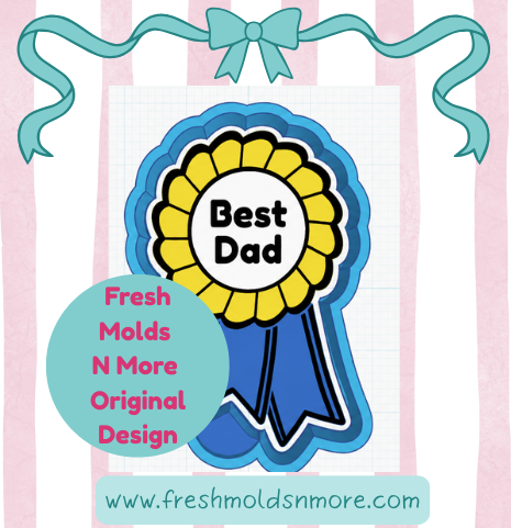 Best Dad Blue Ribbon Silicone Mold