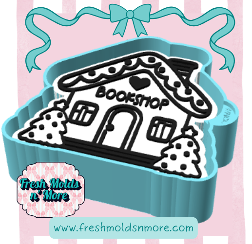 Christmas Bookstore Freshie Mold