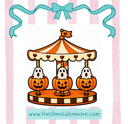 Ghostly Pumpkin Carousel Silicone Mold
