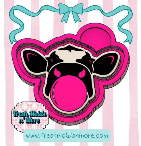 Bubble Blowing Cow Silicone Mold