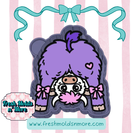 Peek a Boo Cow Silicone Mold