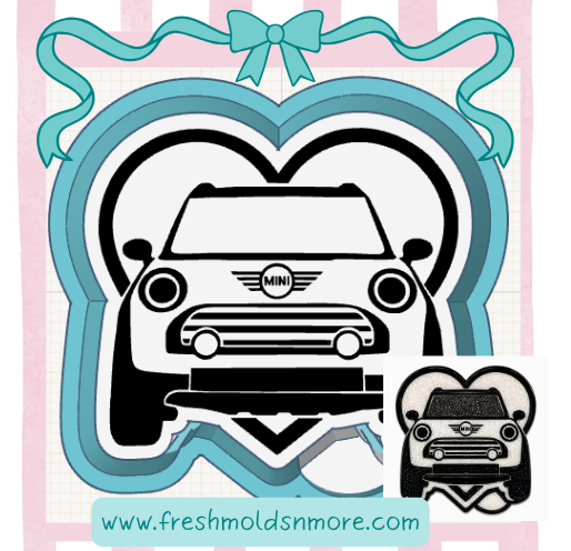 Heart My Mini Cooper Silicone Mold