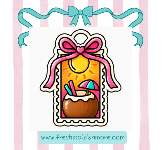 Coconut Drink Stamp Silicone Mold