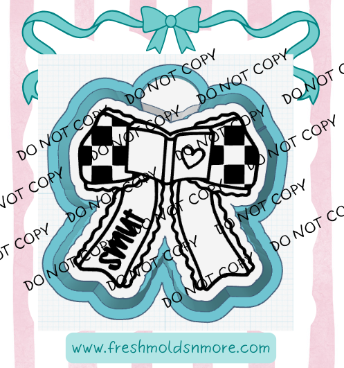 Smut Checkered Bow Silicone Mold