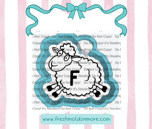 "F" Ewe Silicone Mold