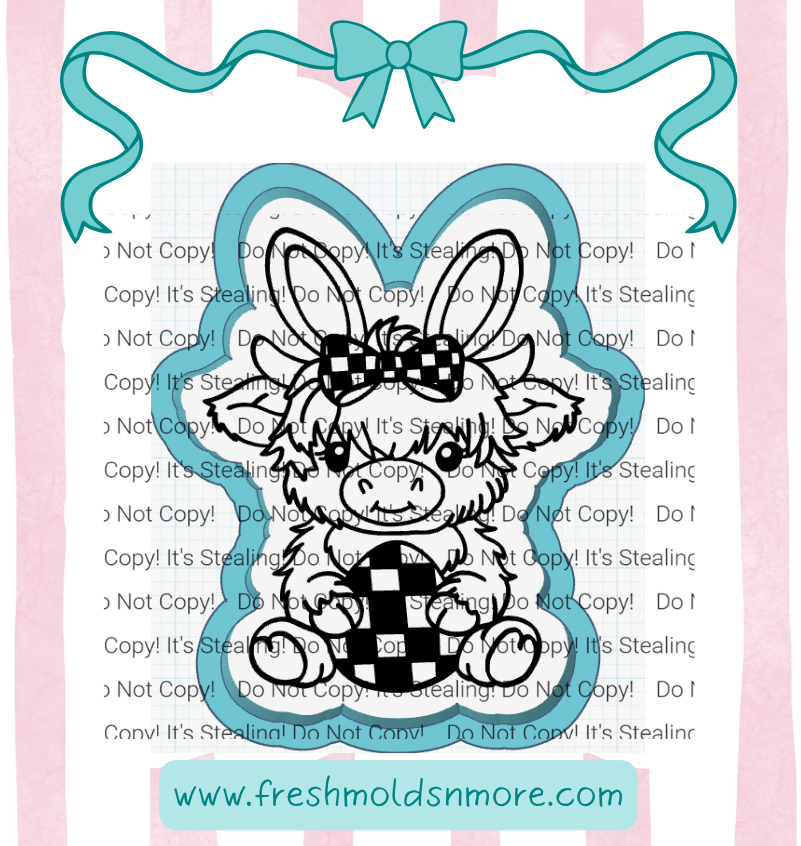 Easter "Hairy Coo" Checkered Insert for Silicone Mold
