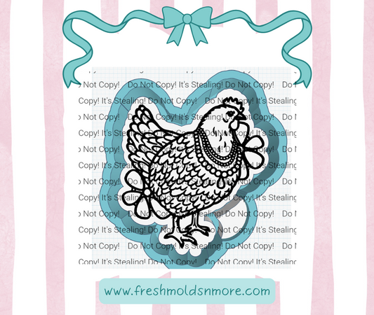 Turquoise Chicken Silicone Mold