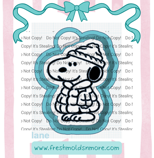 Winter Dog Silicone Mold