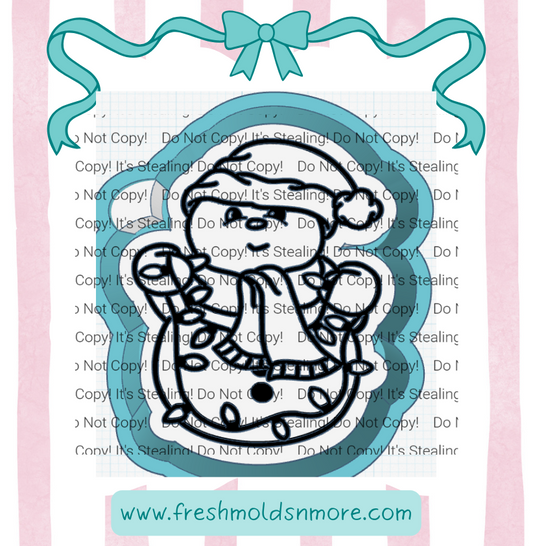 Snowman with Lights Silicone Mold