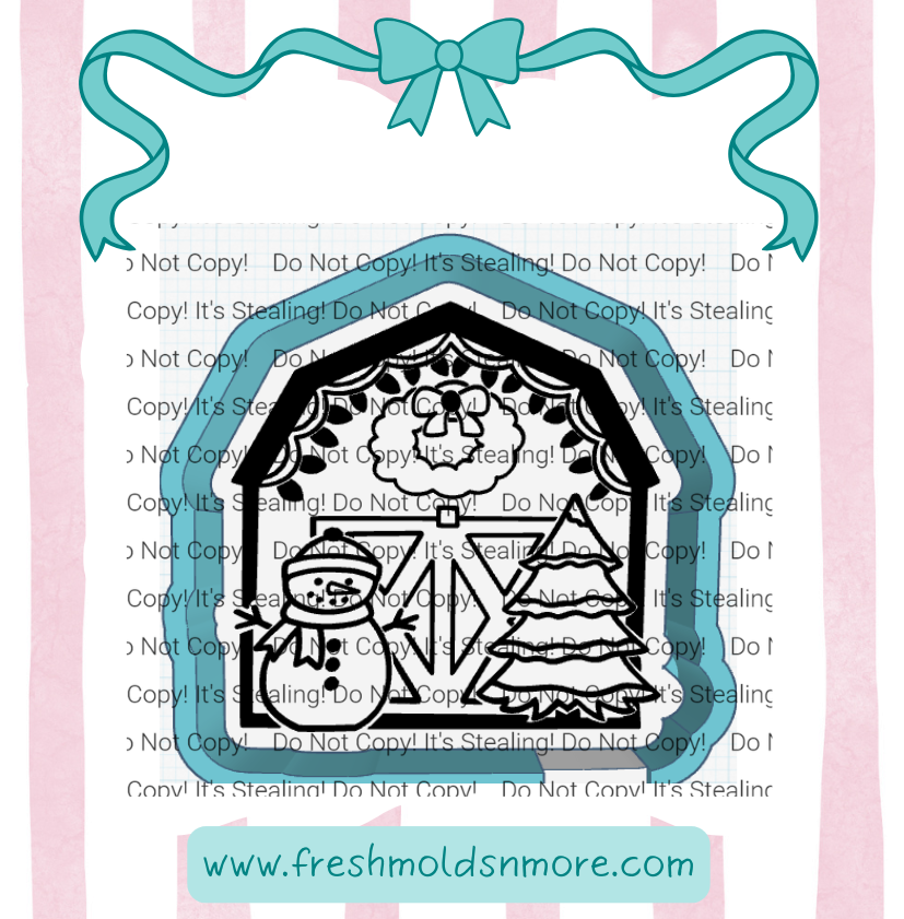 Winter Barn Silicone Mold