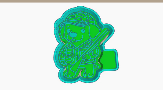 Camo Dog Hunter Silicone Mold