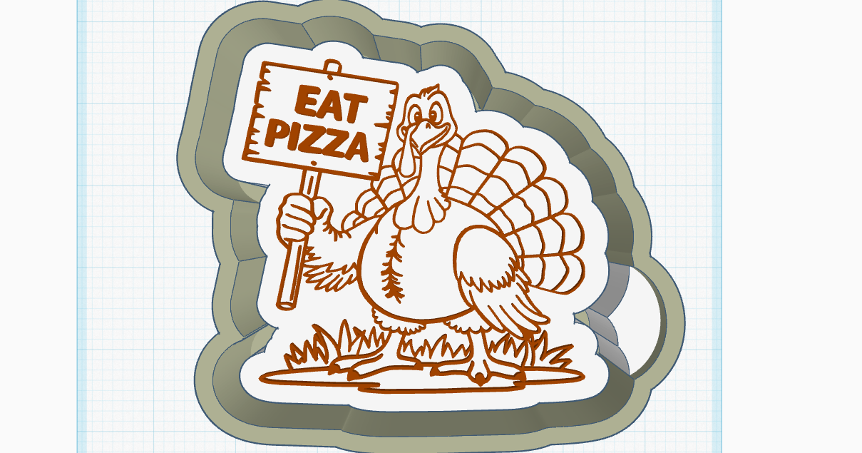 Eat Pizza Turkey Silicone Mold