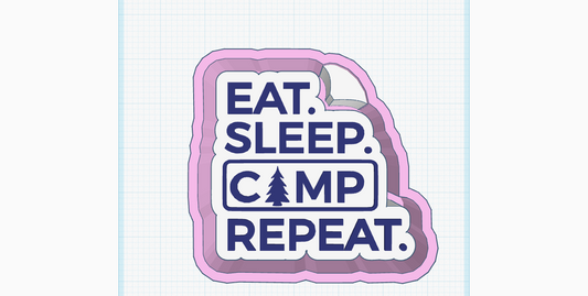 Eat Sleep Camp Repeat Silicone Mold