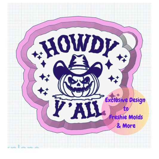 Scary Howdy Pumpkin Silicone Mold