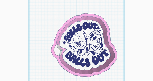 Falls Out Balls Out Silicone Mold