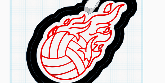 Flaming Volleyball Silicone Mold