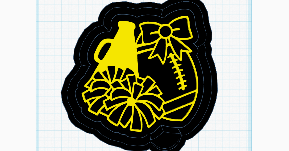 Football Megaphone Cheer Silicone Mold