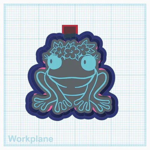 Frog with Flowers Silicone Mold