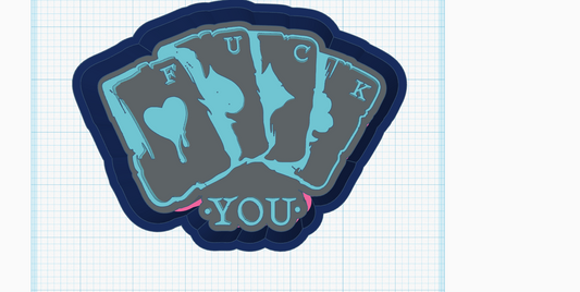 F You Cards Silicone Mold
