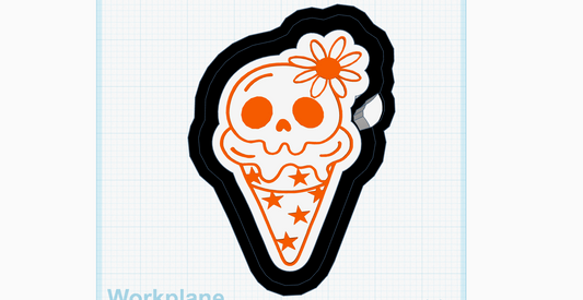Ghostly Ice Cream Silicone Mold