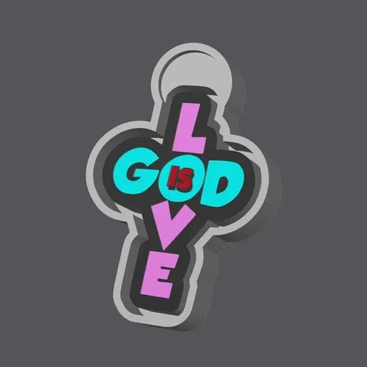 God is Love Cross Silicone Mold