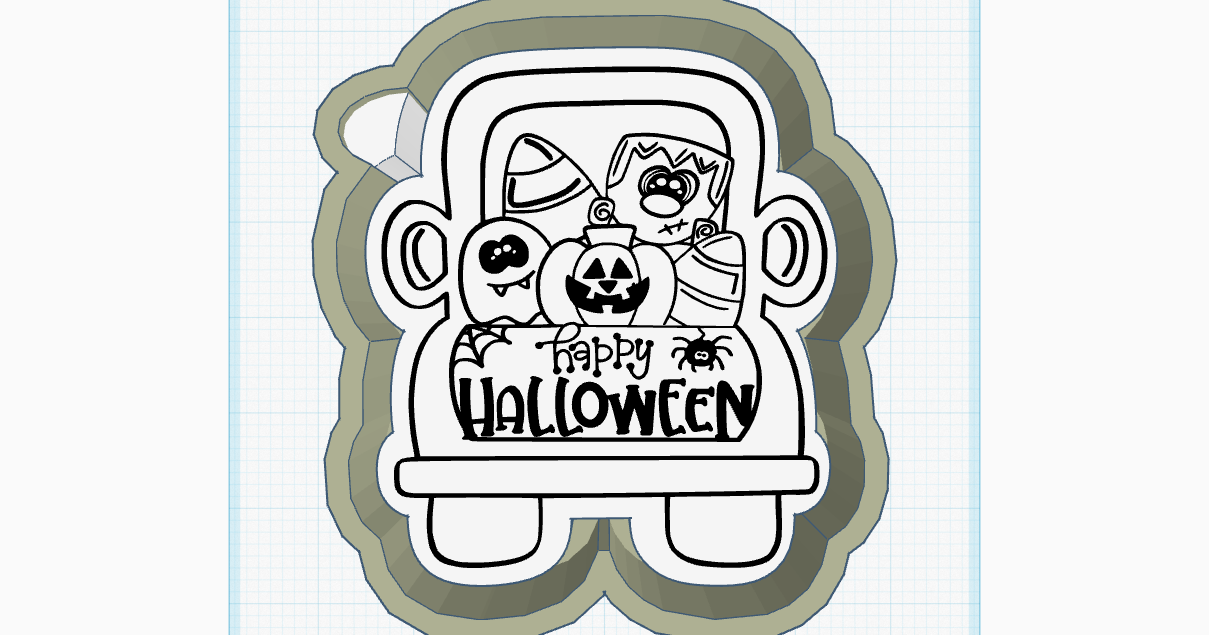 Halloween Candy Truck Silicone Mold