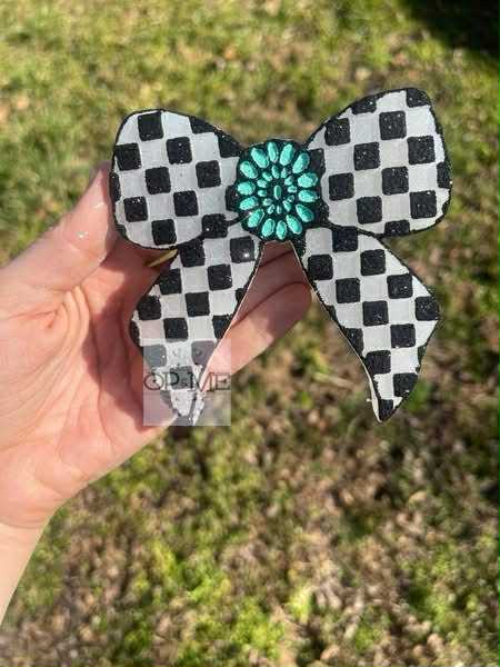 Concho Checkered Bow Silicone Mold