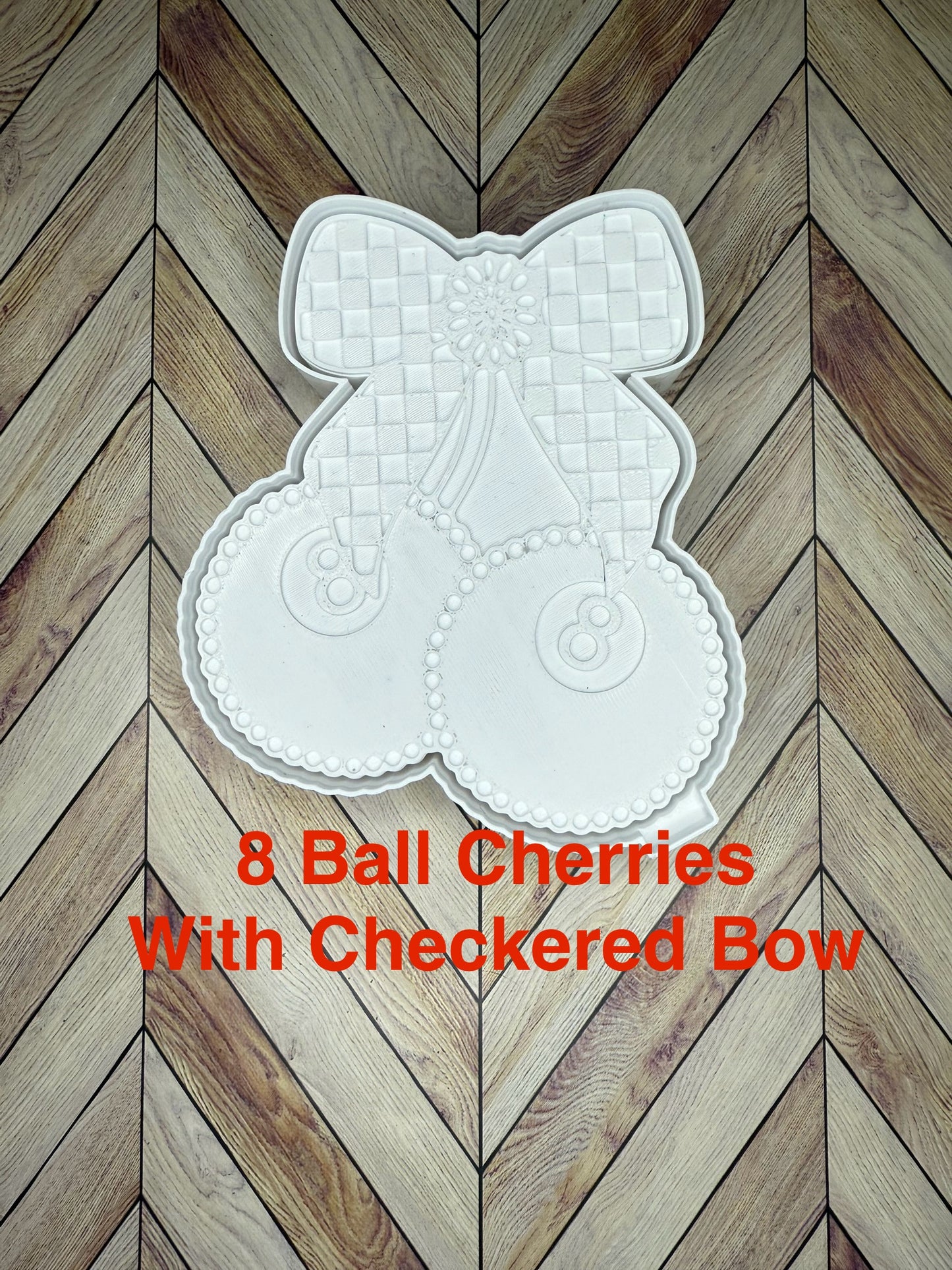 8 Ball Cherries with Checkered Bow