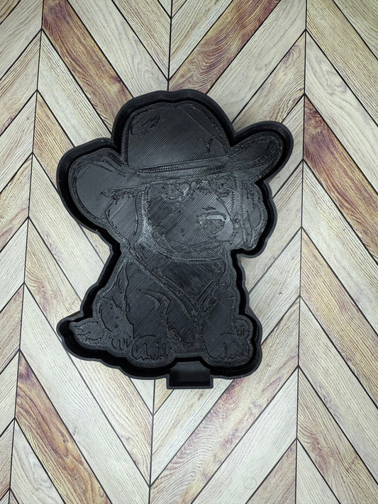 Dog with Cowboy Hat Silicone Mold