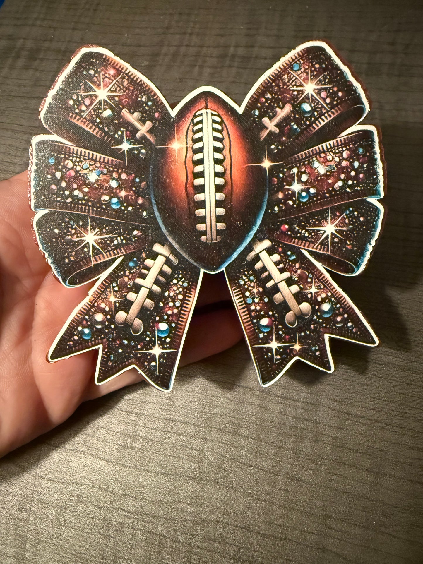 Sparkly Football Cardstock with Silicone Mold