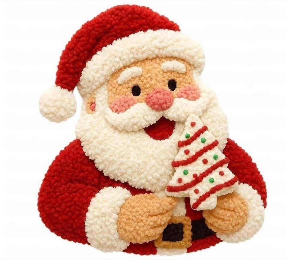 Fuzzy Santa Cardstock Silicone Mold