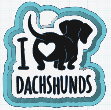 Love Dachshunds Silicone Mold