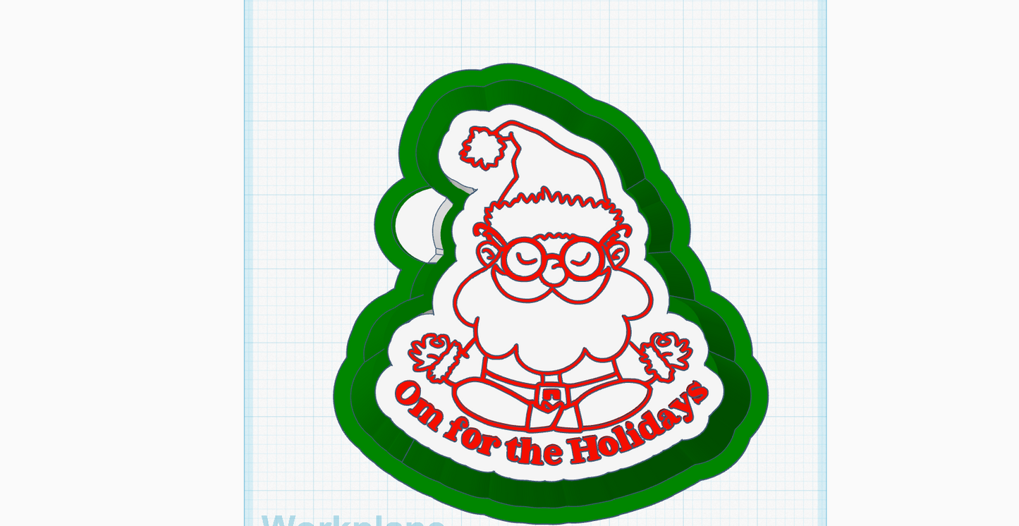 Meditating Santa Silicone Mold